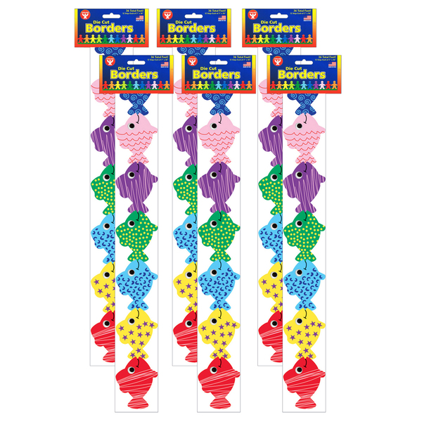 Hygloss Products Classroom Borders - Assorted Fish, 36 Feet/Pack, PK6 33628